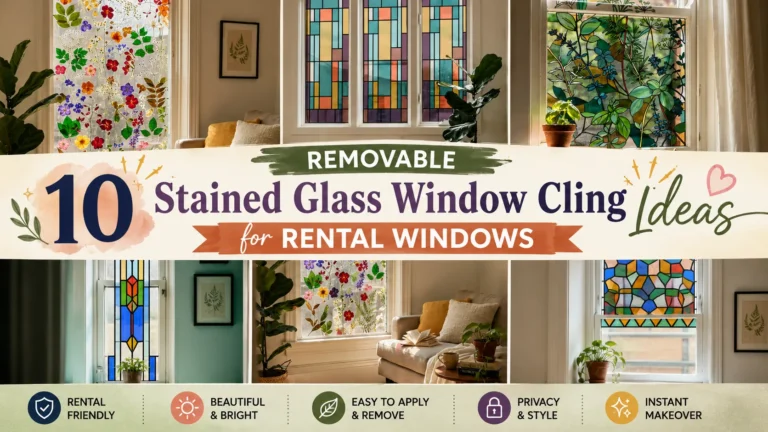10 Removable Stained Glass Window Cling Ideas for Rental Windows