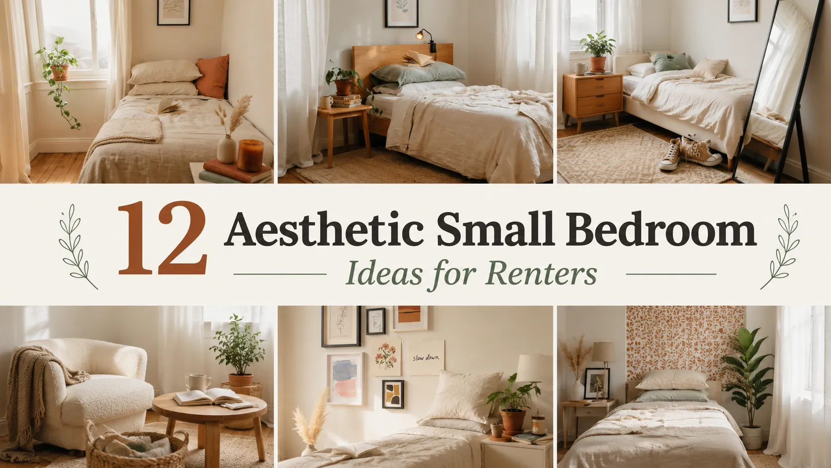 12 Aesthetic Small Bedroom Ideas for Renters